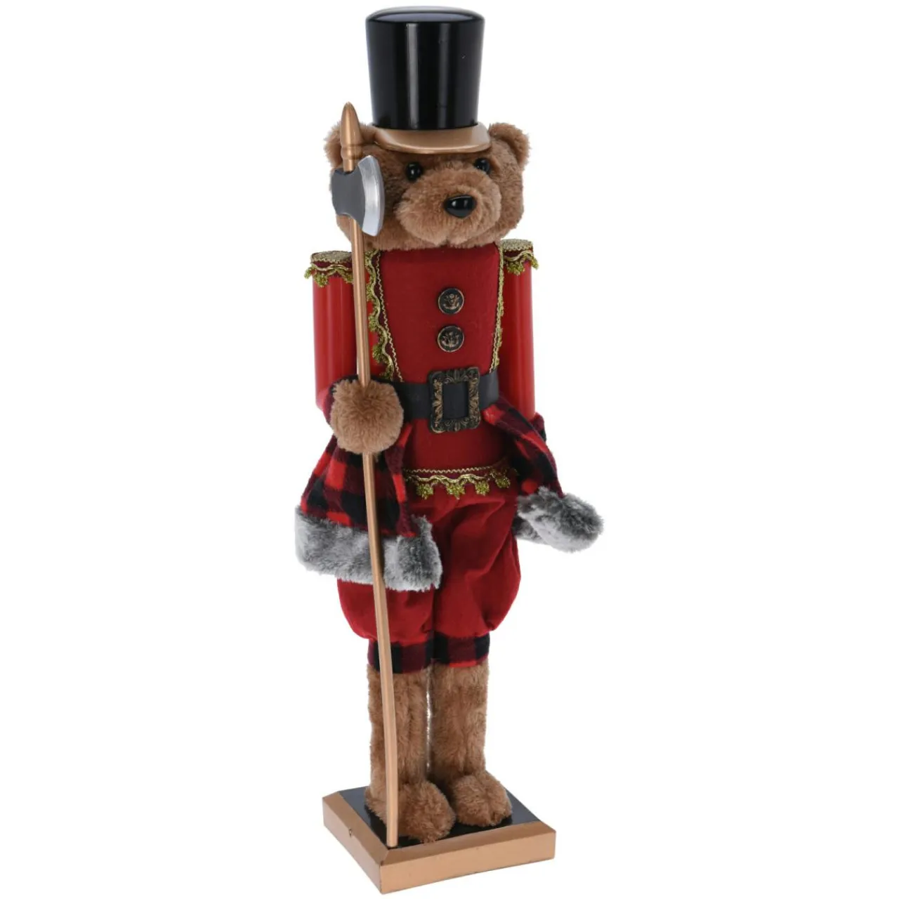 Père Noël, Animaux Et Personnage|KOOPMAN Ours casse-noisette (H60 cm) Misha le soldat Rouge et Noir