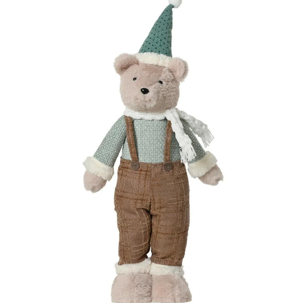 Père Noël, Animaux Et Personnage|KAEMINGK Ours des neiges (H75 cm) Gabriel et vert clair Beige