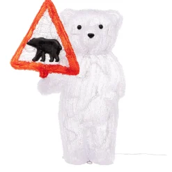 Déco Et Objet Lumineux|Feeric Lights & Christmas Ours polaire solaire 50 LED (H39 cm) Warning Blanc chaud