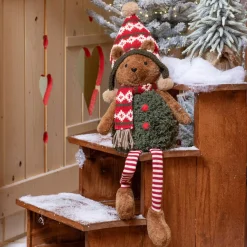 Père Noël, Animaux Et Personnage|KAEMINGK Ourson de Noël déco (H68 cm) Max à la montagne Gris