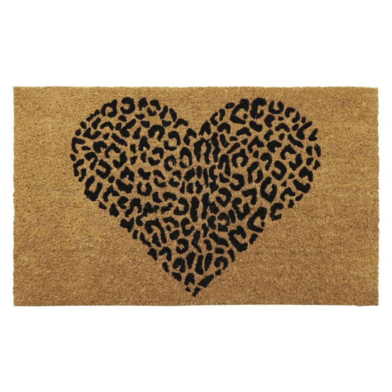 Paillasson|LUANCE Paillasson Coco (45 x 75 cm) Leopard Noir