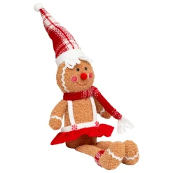 Père Noël, Animaux Et Personnage|JJA Pain d'épices assis (H43 cm) Miss Noël Marron clair