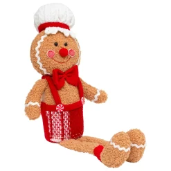 Père Noël, Animaux Et Personnage|JJA Pain d'épices assis (H43 cm) Petit cuistot Marron clair