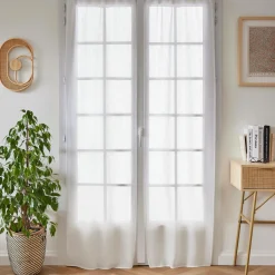 Voilage|EMINZA Paire de voilages passe-tringle (70 x 200 cm) Arthur Blanc