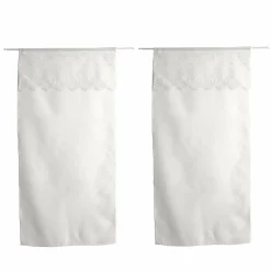 Voilage|ENJOY HOME Paire de voilages passe-tringle (60 x 120 cm) Massala he Blanc
