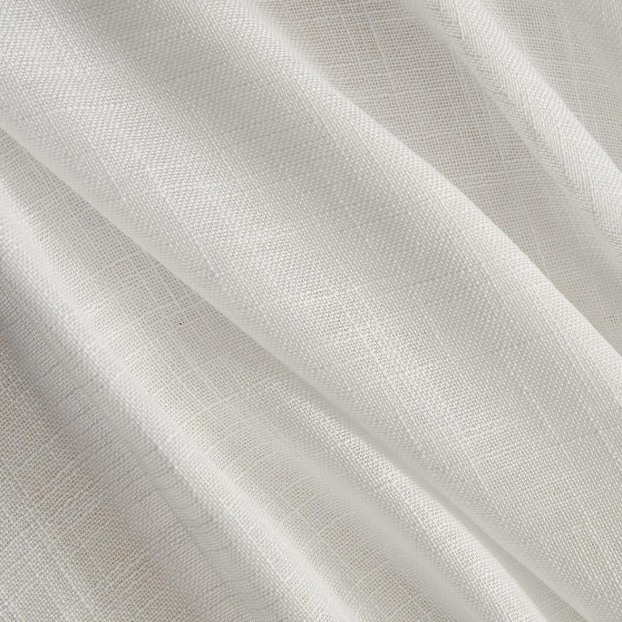 Voilage|EMINZA Paire de voilages passe-tringle effet lin (60 x 160 cm) Robin Blanc