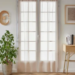 Voilage|EMINZA Paire de voilages passe-tringle (70 x 200 cm) Arthur Beige