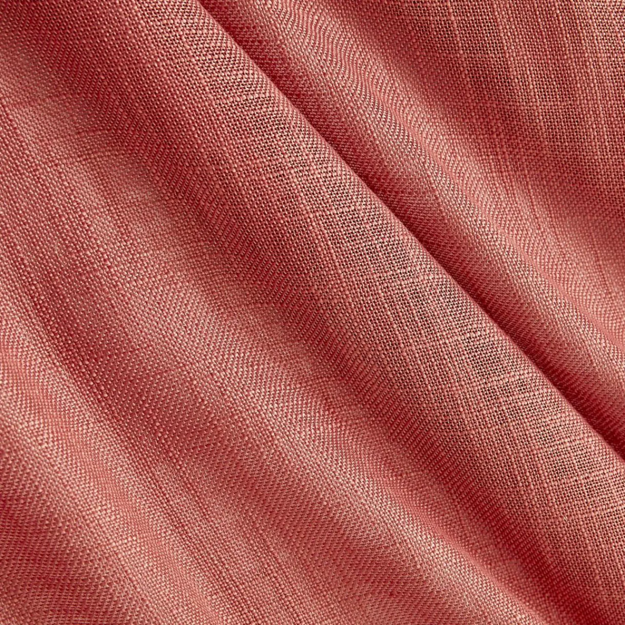 Voilage|EMINZA Paire de voilages passe-tringle effet lin (60 x 90 cm) Robin Terracotta