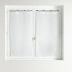 Voilage|douceur d'intu017drieur Paire de voilages tissés oeillets (60 x 120 cm) Davina Blanc