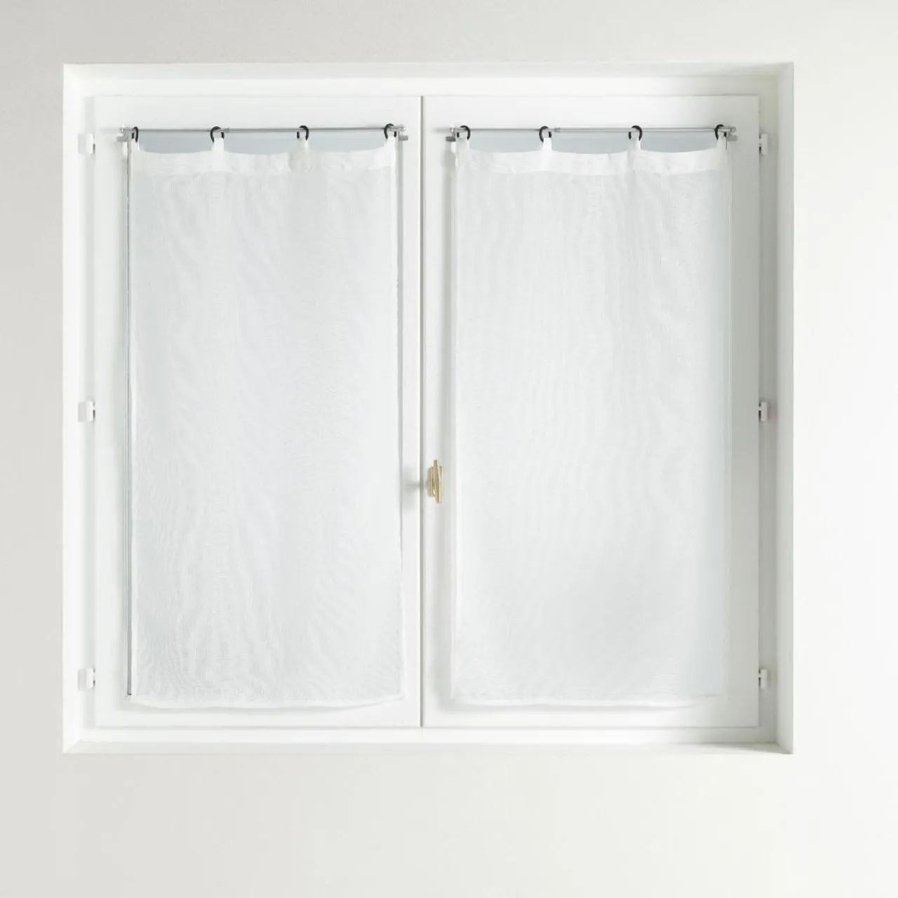 Voilage|douceur d'intu017drieur Paire de voilages tissés oeillets (60 x 120 cm) Davina Blanc