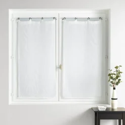 Voilage|douceur d'intu017drieur Paire de voilages tissés oeillets (60 x 160 cm) Davina Blanc
