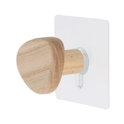 Rangement Salle De Bain|TENDANCE Patère murale adhésive (D5,5 cm) Galet Naturel