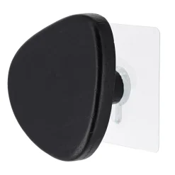 Rangement Salle De Bain|TENDANCE Patère murale adhésive (D9,5 cm) Galet Noir
