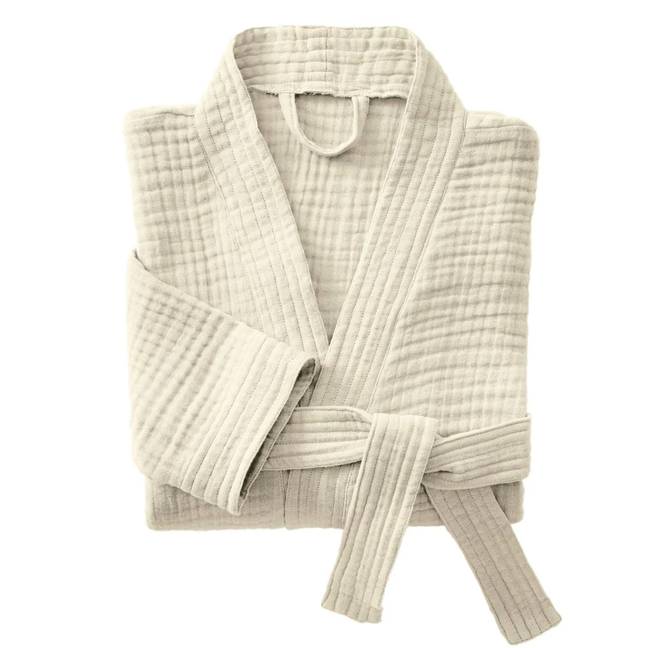 Linge De Bain|Peignoir|EMINZA Peignoir de bain gaze de coton L/XL Gaïa pampa Beige