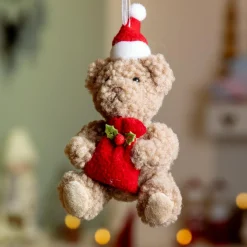 Décoration De Sapin|KAEMINGK Peluche à suspendre (H14 cm) Lison Ourson mignon Rouge