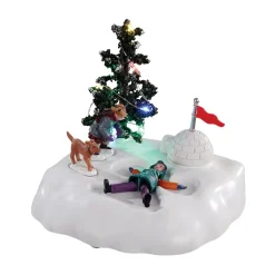 Village De Noël Lemax|LEMAX Personnages à piles Ailes d'ange dans la neige