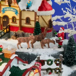 Village De Noël Lemax|LEMAX Personnages Le repas des rennes