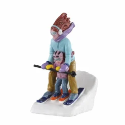 Village De Noël Lemax|LEMAX Personnages Maman et moi au ski