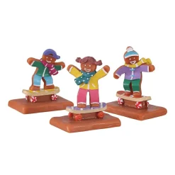 Village De Noël Lemax|LEMAX Personnages Pain d'épices en skateboard