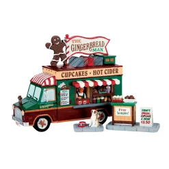 Village De Noël Lemax|LEMAX Personnages Stand camion Pain d'épices