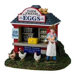 Village De Noël Lemax|LEMAX Personnages Stand d'œufs de poules