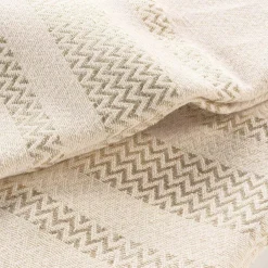 Plaid Et Jeté|DOUCEUR D'INTERIEUR Plaid coton (125 x 150 cm) Doreline Ecru