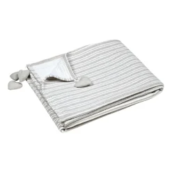 Plaid Et Jeté|STOF Plaid coton doux (125 x 150 cm) Josephine Gris