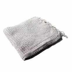 Plaid Et Jeté|Couvre-Lit Et Édredon|ENJOY HOME Plaid coton recyclé (130 x 160 cm) Dune Gris clair