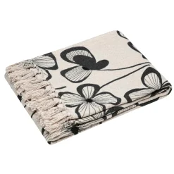 Plaid Et Jeté|STOF Plaid coton recyclé (125 x 150 cm) Tilda Ecru