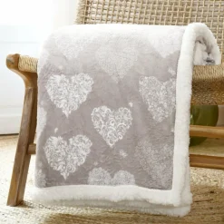 Plaid Et Jeté|STOF Plaid doux (130 x 160 cm) Adelaïde Beige