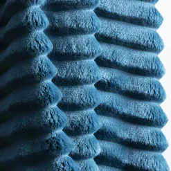 Plaid Et Jeté|EMINZA Plaid doux (125 x 150 cm) Dune Bleu