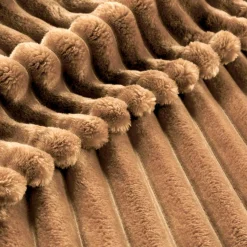 Plaid Et Jeté|EMINZA Plaid doux (125 x 150 cm) Dune Camel