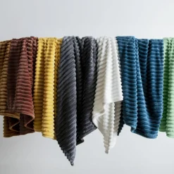 Plaid Et Jeté|EMINZA Plaid doux (180 x 220 cm) Dune Vert sauge