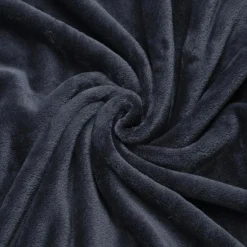 Plaid Et Jeté|EMINZA Plaid doux flanelle (125 x 150 cm) Didou Gris Anthracite