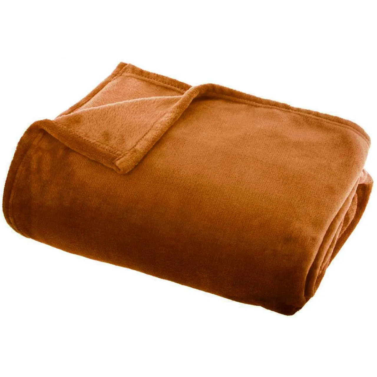 Plaid Et Jeté|EMINZA Plaid doux flanelle (125 x 150 cm) Didou Cuivre