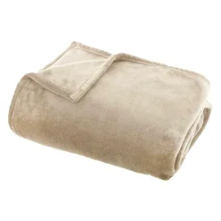 Plaid Et Jeté|EMINZA Plaid doux flanelle (125 x 150 cm) Didou glacé Marron