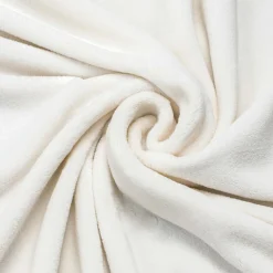 Plaid Et Jeté|EMINZA Plaid doux flanelle (180 x 230 cm) Didou Ivoire