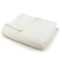 Plaid Et Jeté|EMINZA Plaid doux flanelle (180 x 230 cm) Didou Ivoire