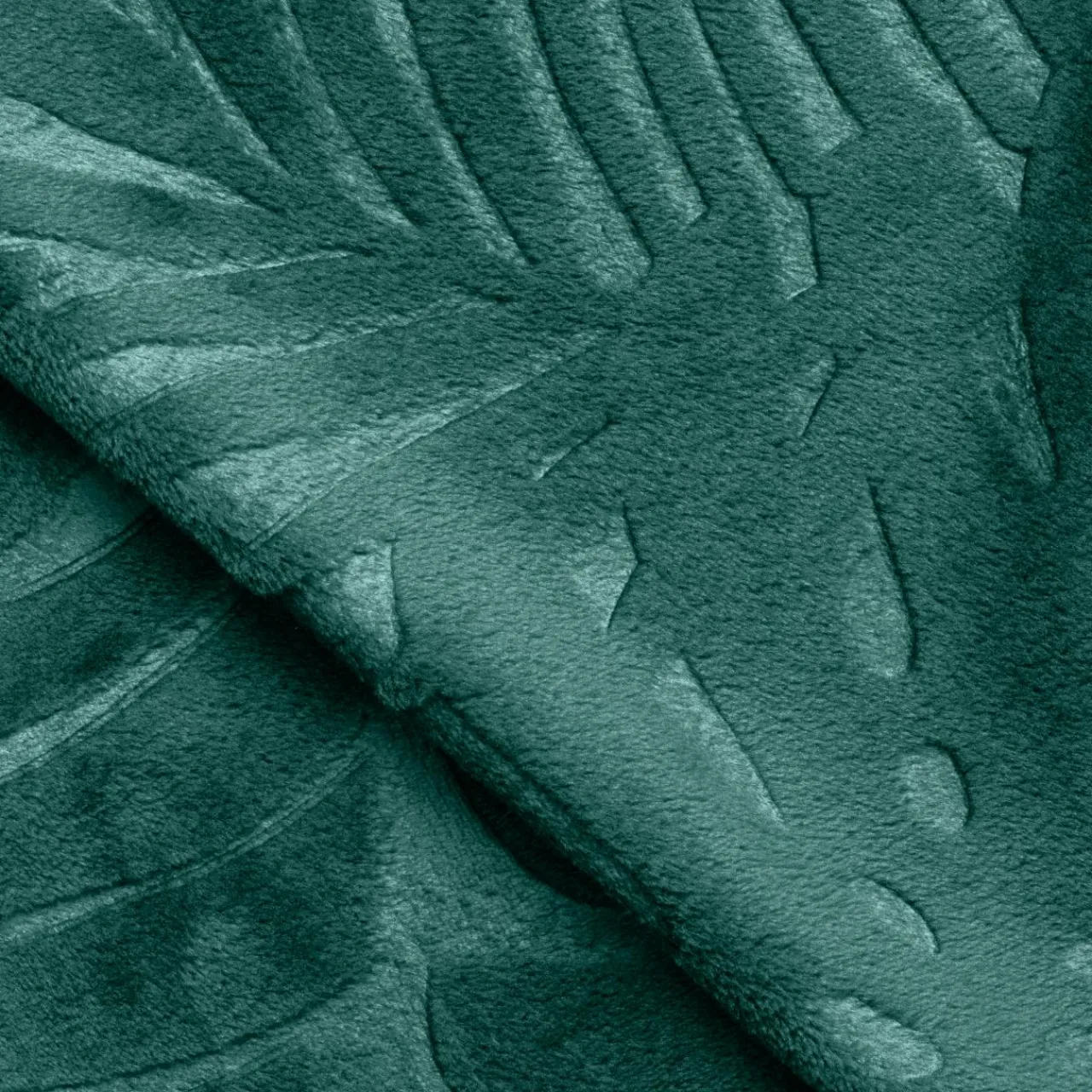 Plaid Et Jeté|EMINZA Plaid doux flanelle (125 x 150 cm) Flore Vert