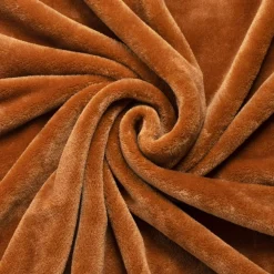 Plaid Et Jeté|EMINZA Plaid doux flanelle (130 x 180 cm) Didou Cuivre