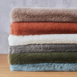 Plaid Et Jeté|EMINZA Plaid fausse fourrure (140 x 200 cm) Finn Blanc