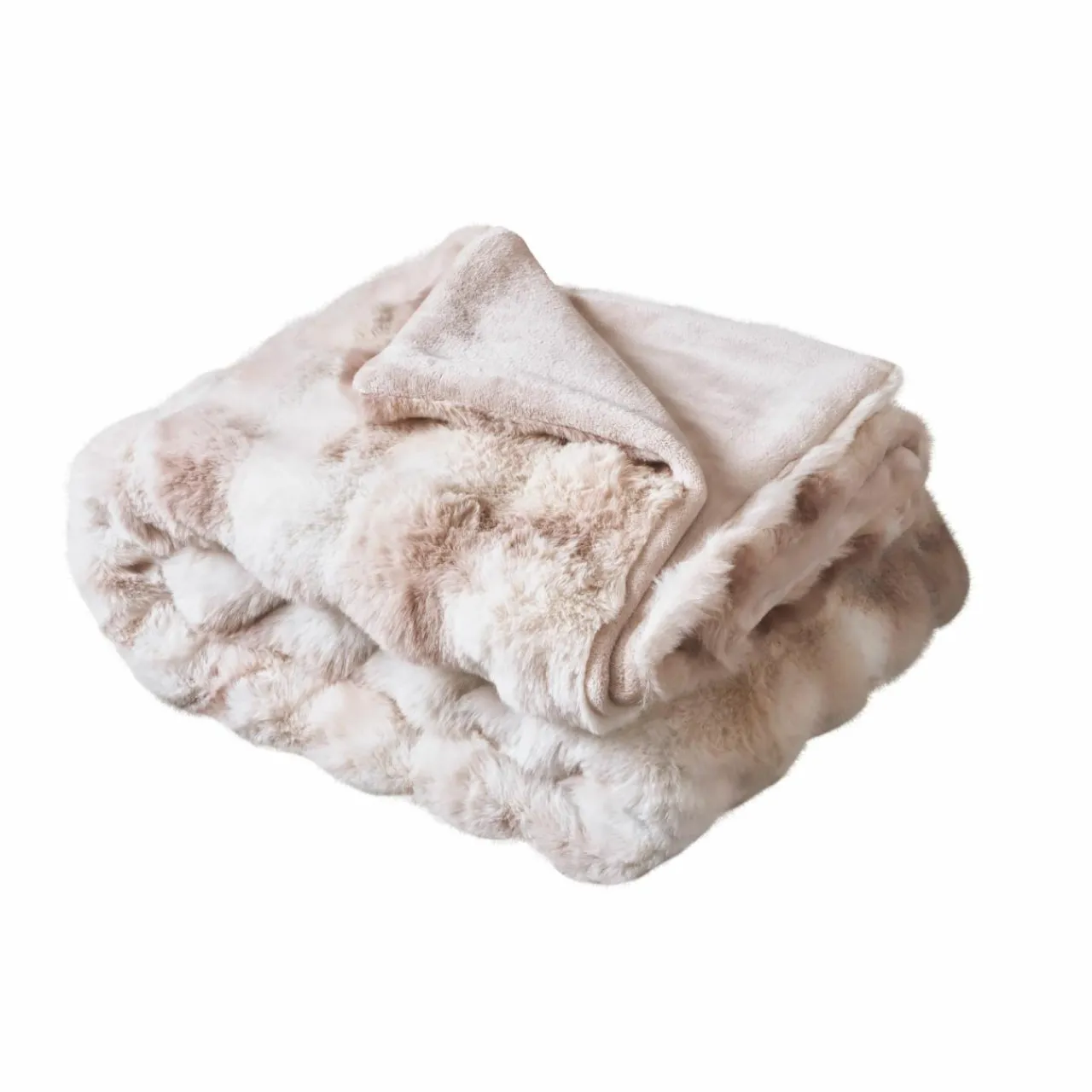 Plaid Et Jeté|EMINZA Plaid fausse fourrure (180 x 220 cm) Toronto Taupe