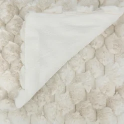 Plaid Et Jeté|Atmosphera, cru017dateur d'intu017drieur Plaid fausse fourrure (120 x 160 cm) Adriel Beige