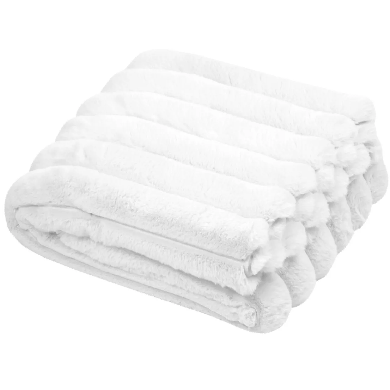 Plaid Et Jeté|STOF Plaid fausse fourrure (130 x 160 cm) Polary Blanc Beige