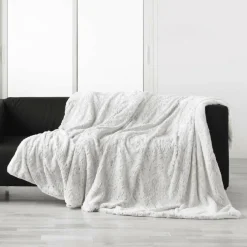 Plaid Et Jeté|douceur d'intu017drieur Plaid fausse fourrure (180 x 220 cm) Alaska Ecru Beige