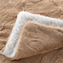 Plaid Et Jeté|douceur d'intu017drieur Plaid fausse fourrure (125 x 150 cm) Foxy Taupe