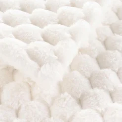 Plaid Et Jeté|douceur d'intu017drieur Plaid fausse fourrure (220 x 240 cm) Frosty Ecru