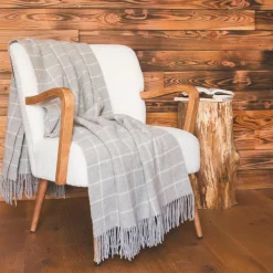 Plaid Et Jeté|l'Effet Papillon Plaid laine et cachemire (140 x 200 cm) Camille Gris