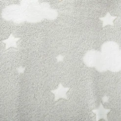 Coussin Et Plaid Enfant|Coussin Et Plaid Enfant|Atmosphera createur d'interieur for kids Plaid polaire phosphorescent enfant (125 x 150 cm) Voie lactée Gris clair