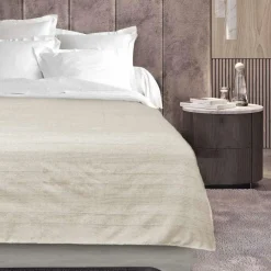 Plaid Et Jeté|Couvre-Lit Et Édredon|DOUCEUR D'INTERIEUR Plaid polycoton (220 x 240 cm) Lucile Ecru